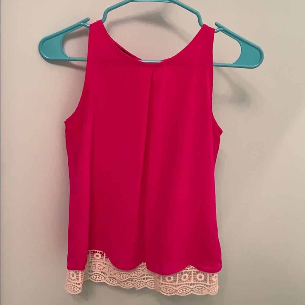 Girl L pink tank top